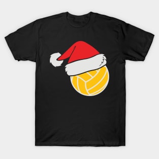 Volleyball with Santa Hat Funny Christmas Gift T-Shirt